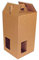 Pack 25 Cajas para transporte de 4 botellas con ventanas.