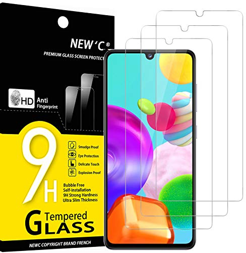 NEW'C 3 Stück für Samsung Galaxy A41 für Panzerglas, Frei von Kratzern, 9H Härte, HD Displayschutzfolie, 0.33mm Ultra-klar, Ultrabeständig