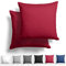 Alreya 2er-Set Mako Satin Kissenbezug 50 x 50 cm - 100% Baumwolle mit YKK Reißverschluss, Superweicher Kopfkissenbezug, Kissenhülle, Oeko-TEX® Standard Zertifiziert, Rot, nur Kissenbezug