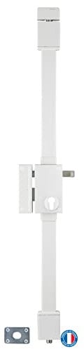 THIRARD - Boitier de serrure en applique Targa à tirage pour porte d'entrée, gauche, 3 pts, axe 45mm, blanc