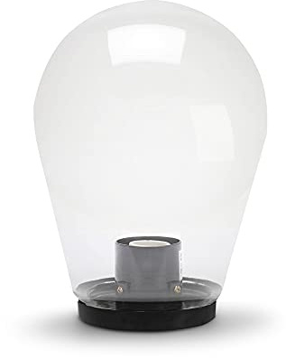 Velamp Lampion außen aus PMMA, 250 mm, Sockel E27, transparent