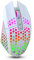 Lazmin112 Wireless Gaming Mouse Wiederaufladbare, stumm aufladende Maus Wireless RGB Luminous Hollow Gaming 2,4-GHz-Computerzubehör für PC-Computer Laptop-Gaming-Player(Weiß)