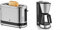 WMF Küchenminis Aroma Filterkaffeemaschine mit Glaskanne, Filterkaffee, 5 Tassen, 760 W & Küchenminis 1-Scheiben Toaster Langschlitz XXl-Toast Brötchenaufsatz 7 Bräunungsstufen Überhitzungsschutz