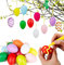 24 Stück Kunststoff Deko Eier, Ostereier zum Aufhängen, Easter Eggs, Osterstrauchdeko, Ostereier Deko mit Seil, Ostern Geschenk für Kinder, Ostereier Plastik, Frühlingsdeko zum Aufhängen Kunststoff