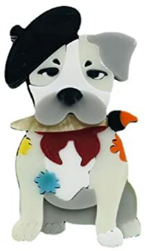 Anstecknadeln mit Cartoon-Hund, Acryl, niedliches Tier-Abzeichen, Stoffbeutel, Zubehör, Brosche, Anstecknadeln, Geschenk für Männer und Frauen, Acryl