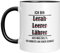 TassenTicker - Tasse mit Spruch Ich bin Lerah, Leerer, Lährer, Ach was soll´s ich arbeite an einer Schule Geschenke für Frauen lustige Geschenke für Männer Lehrer Geschenk Kaffeetasse lustig schwarz