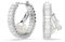 Swarovski Ariana Grande x Swarovski Kreolen, Kristallperle, Baguette-Schliff, Weiß, Rhodiniert