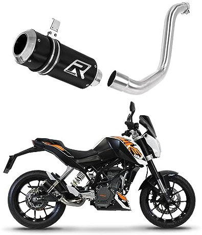 DOMINATOR Pot d'échappement Silencieux GP NOIR compatible avec 125 Duke 2012-2016