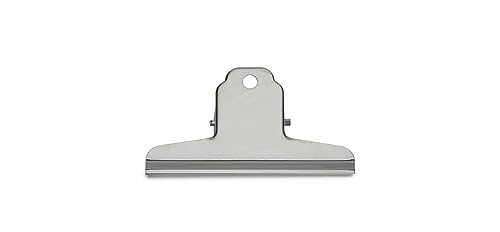 MAUL Papierklemmer MAULbasic aus Metall | Vintage Klemmer mit breitem Verschlussclip 10 cm und Klemmweite 3 cm | Gadget für Haushalt, Küche und Büro | geeignet für DIY Projekte | Silber