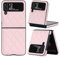XIZYO Cuir Coque pour Samsung Galaxy Z Flip 4, Coque Samsung Z Flip 4 Pliable Anti-Choc pour Filles Femmes, Housse Protection Antidérapante de Luxe Ultra Mince, Rose