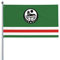 Flagge der tschetschenischen Republik Itschkeria (mit Wappen) Flagge 3 x 5 Fuß Terrasse Garten Rasen Willkommen Dekoration Banner Indoor Home Party Flaggen