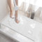HITSLAM Duschmatte rutschfest, 60x40cm Badewannenmatte rutschfest mit Ablauf, Weiche PVC-Luffa Antirutschmatte Badewanne, Schnell Trocknende Badematte, Weiß