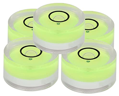 5 Stück Libellen Mini Runde Bubble Wasserwaagen 15mm Durchmesser Messwerkzeug für Balance Scale Hilfe bei der Einstellung von Ausrichtungen und Nivellierungen