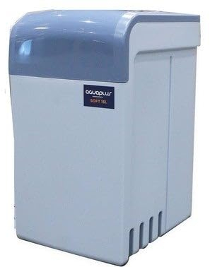 Suinga DESCALCIFICADOR AGUAPLUS 15 LITROS, Descalcificador hidráulico compacto con altas prestaciones y mínimo espacio ocupado., capacidad para 6 personas o 2 baños, Medidas 60x35x62 cm