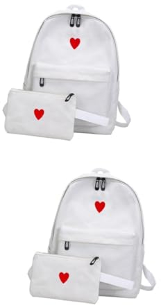 OSALADI 2St freizeitrucksack umhängebeutel rucksäcke rucksackbeutel norsacke tasche Alltagsrucksack schultasche Canvas-Rucksack Rucksack Mädchenrucksack Erdfarben einstellen Weiß
