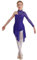 Mufeng Abito da Pattinaggio Artistico per Bambine Leotards Monospalla in Pizzo Body da Balletto Danza Classica Abito da Ballerina Latino Americano Dancewear A Viola 11-12 anni