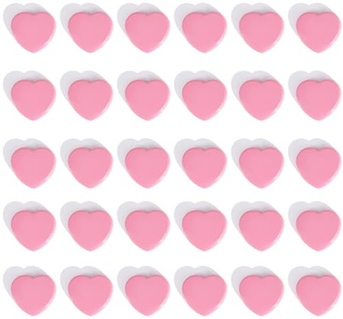 ZDZBLX 30 Pcs Fridge Magnets Strong Magnet Small Magnets Whiteboard Magnets for Crafts Magnets Heavy Duty Cute Mini Magnets Fridge Magnets for Adults, Magnets for Whiteboard Notice Board (Heart, Pink)