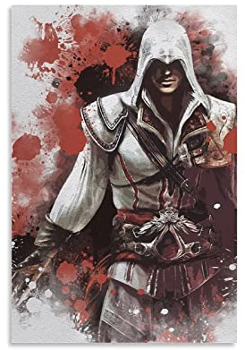 YIFANF Poster und Drucke 60 * 90cm Senza Cornice Auditore Ezio Splash Assassin Game Print Picture Paintings for Living Room Bedroom Decoration