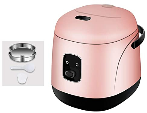 LTDDZZ Olla Arrocera, Olla Arrocera con Vapor Y Cesta de Lavado, Olla Arrocera Portátil/Rosa