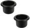 2PCS Plastic Recliner-Handles Cup Holder Inserts for Sofa Couch Car Truck Boat Table Cup Holder Replacement Container for Home 110×64mm (Black)