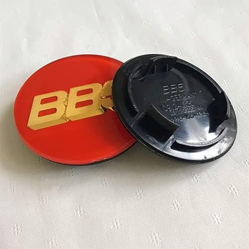 ZHSQXH 4 Stück Radnabenkappen Aufkleber für BBS RZ RG RS RM 70mm Nabendeckel Felgendeckel Felgenkappen Wheel Caps Ersatz Autozubehör Verwendet B Red Style