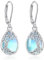 EUDORA Harmony Ball Orecchini con Pietra di Luna in Argento Sterling S925 per Donna, Orecchini a Goccia con Albero della Vita Orecchini Pendenti con Pietra di Luna per Mamma Moglie