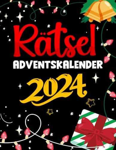 adventskalender 2024 rätsel : Der Rätsel Weihnachtskalender mit 72 Rätseln in großer Schrift für Erwachsene & Rentner, Sudoku, Wortsuche, Logikaufgaben