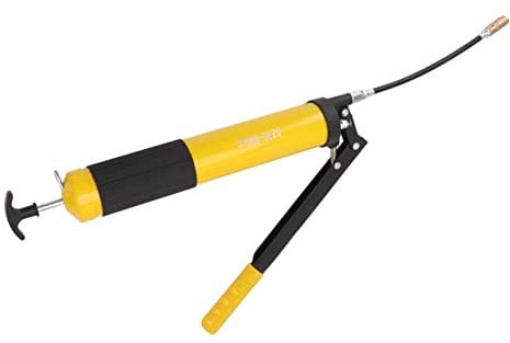 10000PSI Fettpresse – 600 Cc Manuelle Hochdruck-Fettpresse für Autos, LKWs, Boote, Rasenmäher (Gelber Einzelkolben)