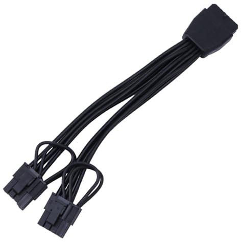 MEAKTSMI 12PIN Auf Zwei 6+2 Grafikkartenkabel Verlängerungskabel Erweitern Netzteil 12Pin Buchse Auf Zwei 6+2 Stecker Für Grafikkarte