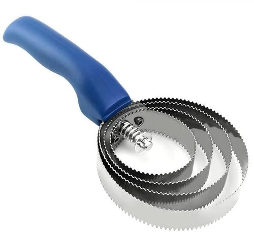 Striglia a Spirale,WizeFolk Spazzola per Prurito di Cavallo,Pettine per Curry di Cavallo in Metallo,H4 Anelli Pettine in acciaio inossidabile adatto per cavalli,Pecore e mucche (blu)