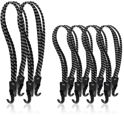 Gsrhzd Gepäckspanner, 6 Stück Fahrrad Spanngurt(60CMx4＋90CMx2) Spanngummi mit Haken, Expander mit Haken, für Gepäckträger Fahrradgepäckträger Motorrad Gepäck Fahrradgepäck
