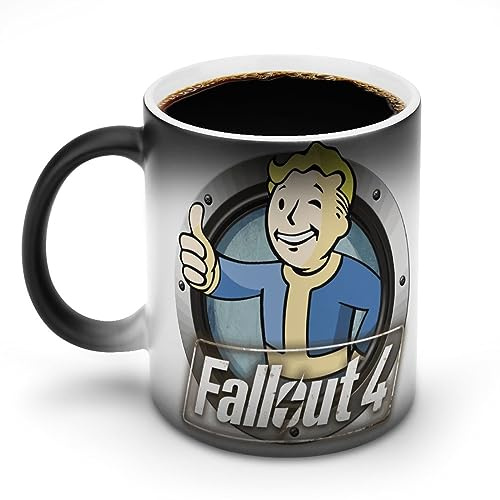 YINGD Mug à changement de couleur Fallout 4 Game Tasse à café tasse poterie vaisselle résistant à la chaleur résistant au froid mignon cadeau mignon 330ml