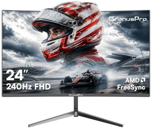 CronusPro 24 Inch 240Hz Curved Gaming Monitor, 1ms MPRT, VA Panel, FHD