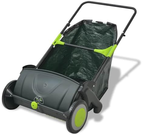 Balayeuse à Gazon, Balayeuse de Feuilles Ramasse Feuilles et Herbes 103 L