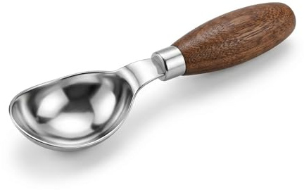 Ice Cream Scoop, Metal Scoop, Stainless Steel Ice Cream Scoop, Heavy Duty Durable Design, Easy Clean, Suitable for Gelato, Cookie Dough, Sorbet, Almond, Silver