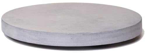 VIVANNO Untersetzer mit Rollen Pflanzenroller rund Kunststein Movo Grau - 4 x 28 cm