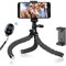 BSET Buy Tripod Oktopus Handy Stativ Kamera-Stativ Ständer Dreibein Stativ Halter für Kamera und jedes Smartphone inklusive Handyhalterung (Stativ mit Bluetooth-Fernbedienung)