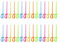 TOMYEER Tomyear - Palillos de cóctel de plástico con Forma de Espada, 8,5 cm, 100 Unidades Color aleatorio