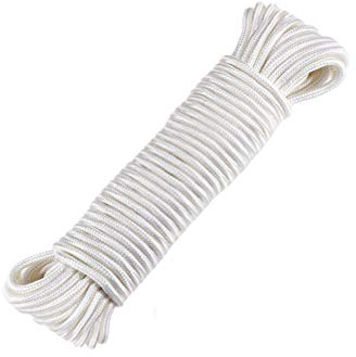 Nylon Flagpole Lifting Rope Weather Resistant Replacement Halyard for Outdoor Use for Camping and Hiking Portable White Rope for Home and Garden