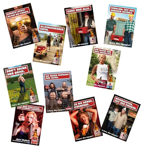 ASTRA Postkarten-Set Edition 2 - Set aus 10 kultigen Plakatmotiven, Geschenkidee aus St. Pauli