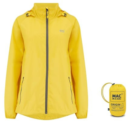 Mac in a Sac - Origin II - Waterproof Packable Jacket for Men & Women - Yellow - XXS