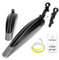 ioutdoor Bike Mudguard Set with 27ft DIY Reflective Tape, Bike Fenders Set Adjustable,Bicycle Front and Rear Mud Guard Fits for 20,22,24,26,27,28 MTB Mountain Road Bike Cycling (Black Grey)