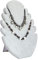 Loopunk - Expositor de collar de terciopelo negro con 5 muescas, soporte para collares, pulseras y joyas (20 x 28 cm) (gris, ancho)