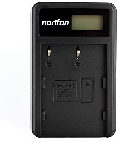 Norifon D-LI50 LCD USB Camera Battery Charger for Pentax K10, K10D, K20D (4.2V Output)