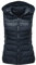 HHMY Steppweste Damen - Leichte Puffer Weste Jacke Einfarbige Gesteppt Weste Bodywarmer Frühjahr Herbst Winter Übergangsweste Outdoor Winterweste Gilet Jacke Kapuzen Ärmellose, Marine, L