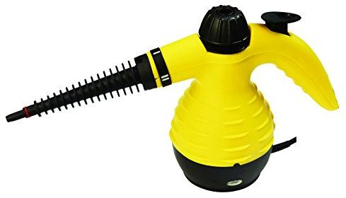 SILVANO Vaporeta de Limpieza Portátil para el Hogar - Depósito 350ml - Potencia 1000 W - Limpia, Desinfecta y Desengrasa - Incluye Accesorios - Equipa Tapón de Seguridad - Presión de Vapor de 3 Bar