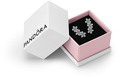 Pandora Moments Women's Sterling Silver Daisy Flower Stud Earrings, With Gift Box