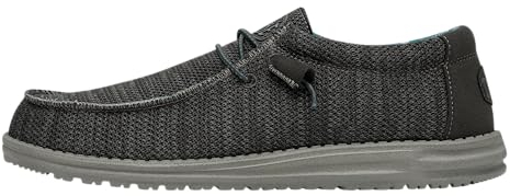 HEYDUDE Wally Sox Herren - Slip on Schuhe - Mokassin Stil, Charcoal, 42