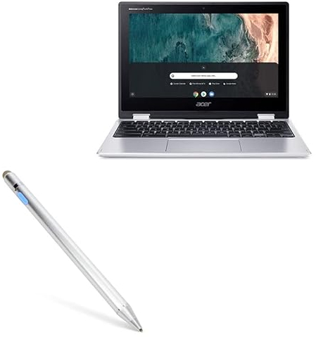 BoxWave Stylus Pen Compatible With Acer Chromebook Spin 311 (CP311-2H) - AccuPoint Active Stylus, Electronic Stylus with Ultra Fine Tip for Acer Chromebook Spin 311 (CP311-2H) - Metallic Silver