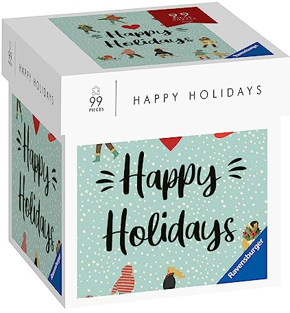 Ravensburger Puzzle 17354 - Happy Holidays - 99 Teile Puzzle Moment Weihnachtspuzzle, kleines Puzzle